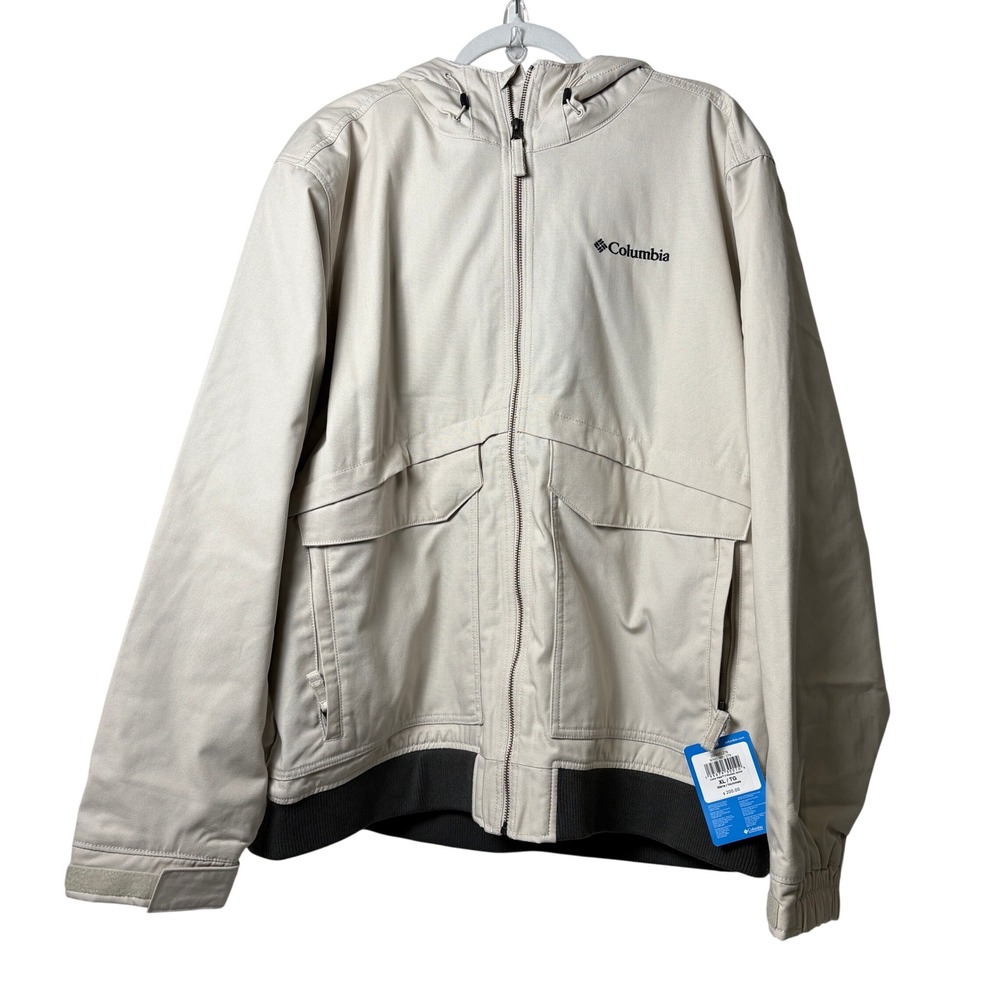 Columbia Loma Vista II Hooded Jacket Mens XL Tan Insulated‎ Canvas WM2160 NWT